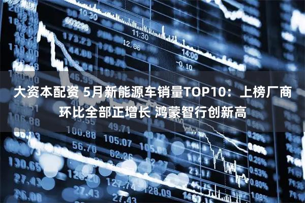 大资本配资 5月新能源车销量TOP10：上榜厂商环比全部正增长 鸿蒙智行创新高