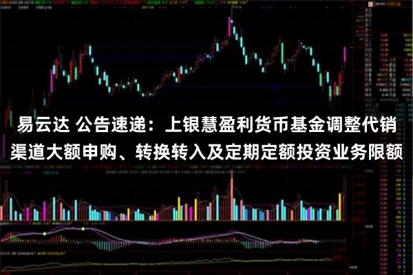 易云达 公告速递:上银慧盈利货币基金调整代销渠道大额申购、转换转入及定期定额投资业务限额
